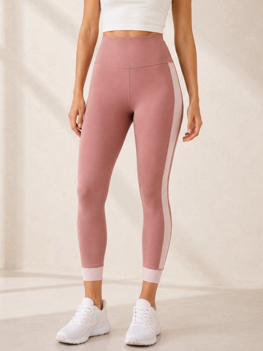 Athleta Elation Ultra High Rise 7/8 Leggings Palermo Pink Ribbed XL